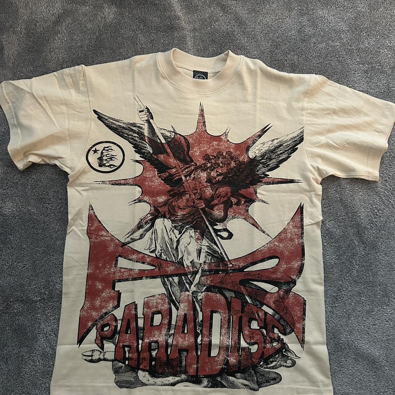 Hellstar Men's Cream and White T-shirt