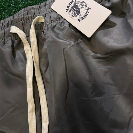 Men's Grey and Silver Shorts