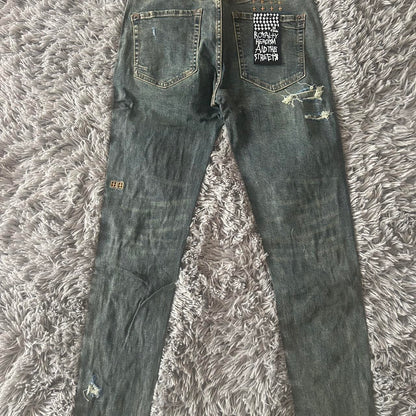 Ksubi Men's Navy and Blue Jeans