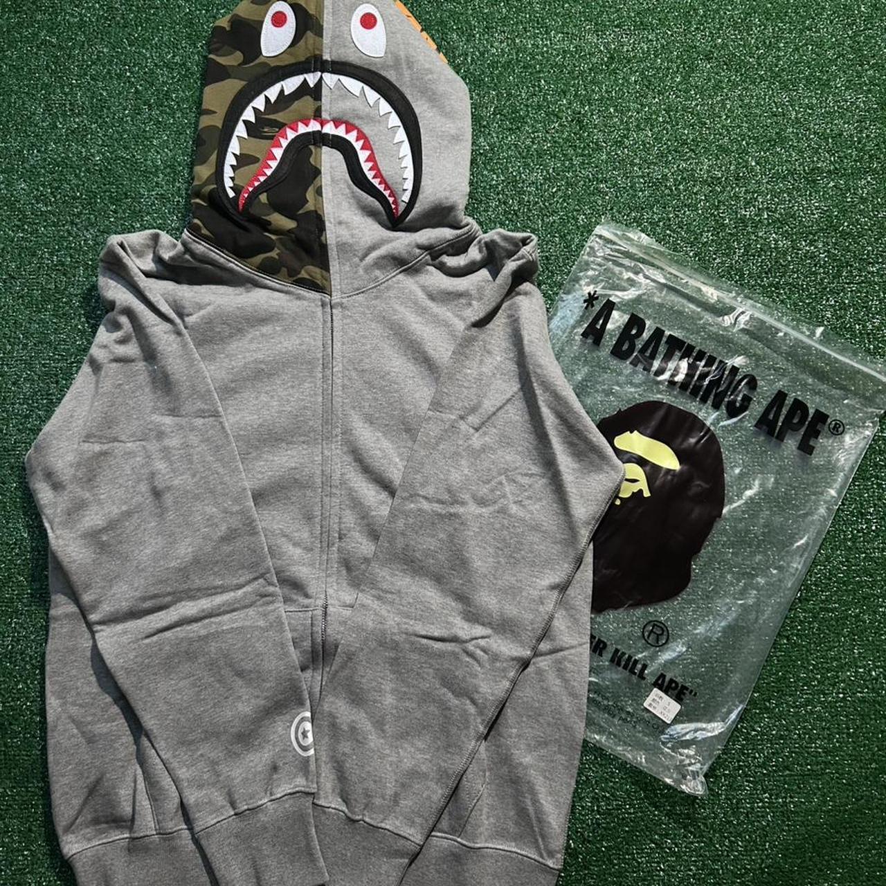 A Bathing Ape (BAPE) Men's Grey Hoodie