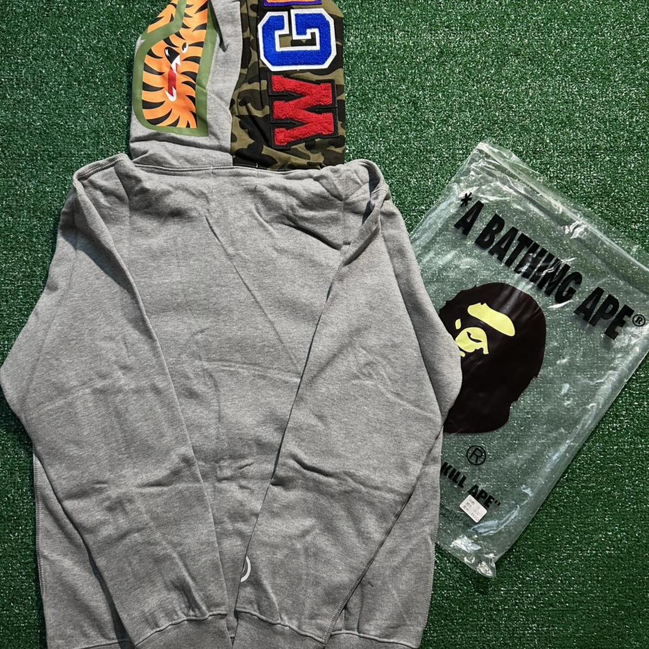 A Bathing Ape (BAPE) Men's Grey Hoodie