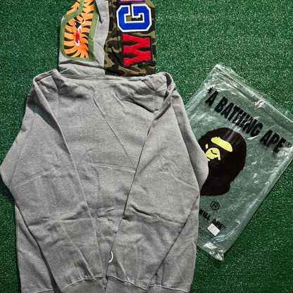 A Bathing Ape (BAPE) Men's Grey Hoodie