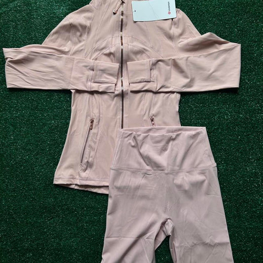Lululemon Women's Pink and Tan Top