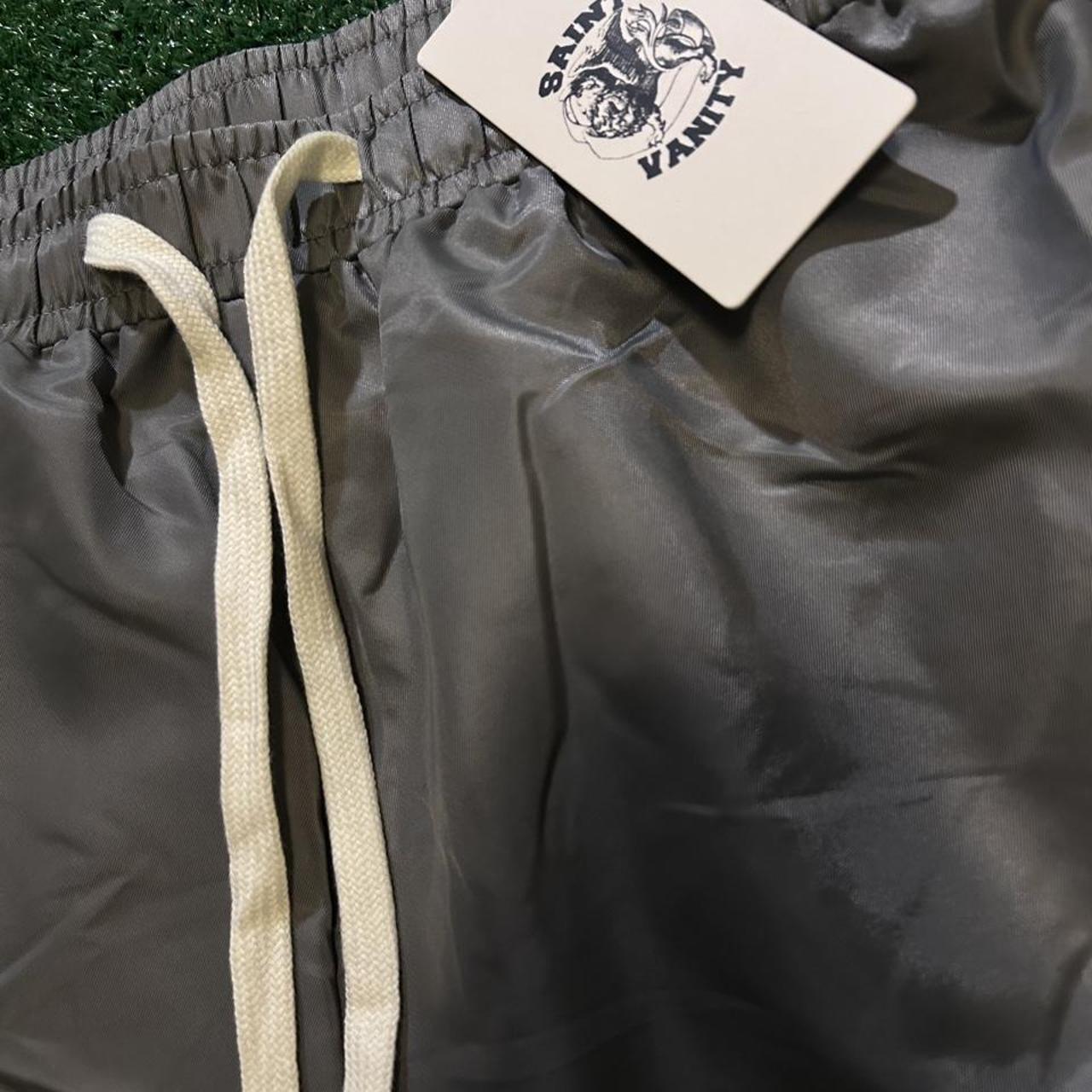 Men's Grey and Silver Shorts