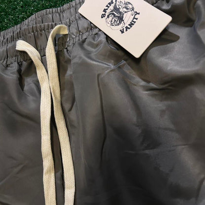 Men's Grey and Silver Shorts