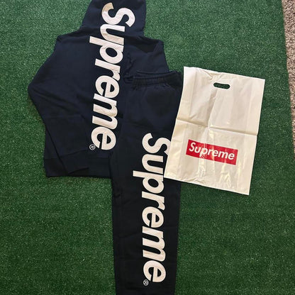 Supreme Men's Navy and Black Hoodie