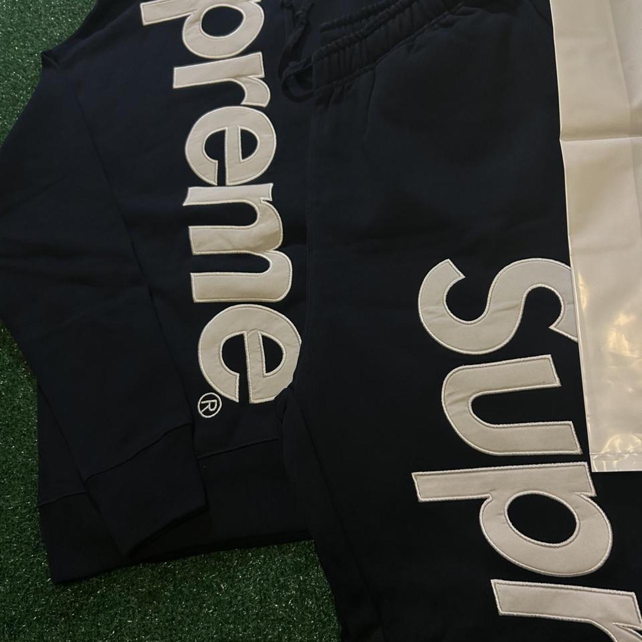 Supreme Men's Navy and Black Hoodie