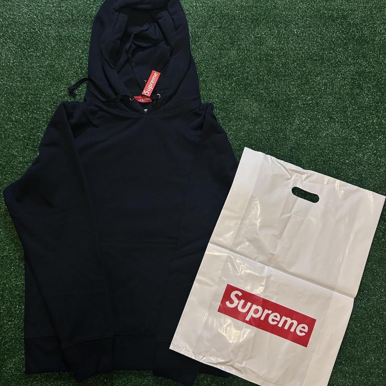 Supreme Men's Navy and Black Hoodie